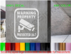 PROPERTY PROTECTED Video Camera Surveillance Security Warning Decal Sign